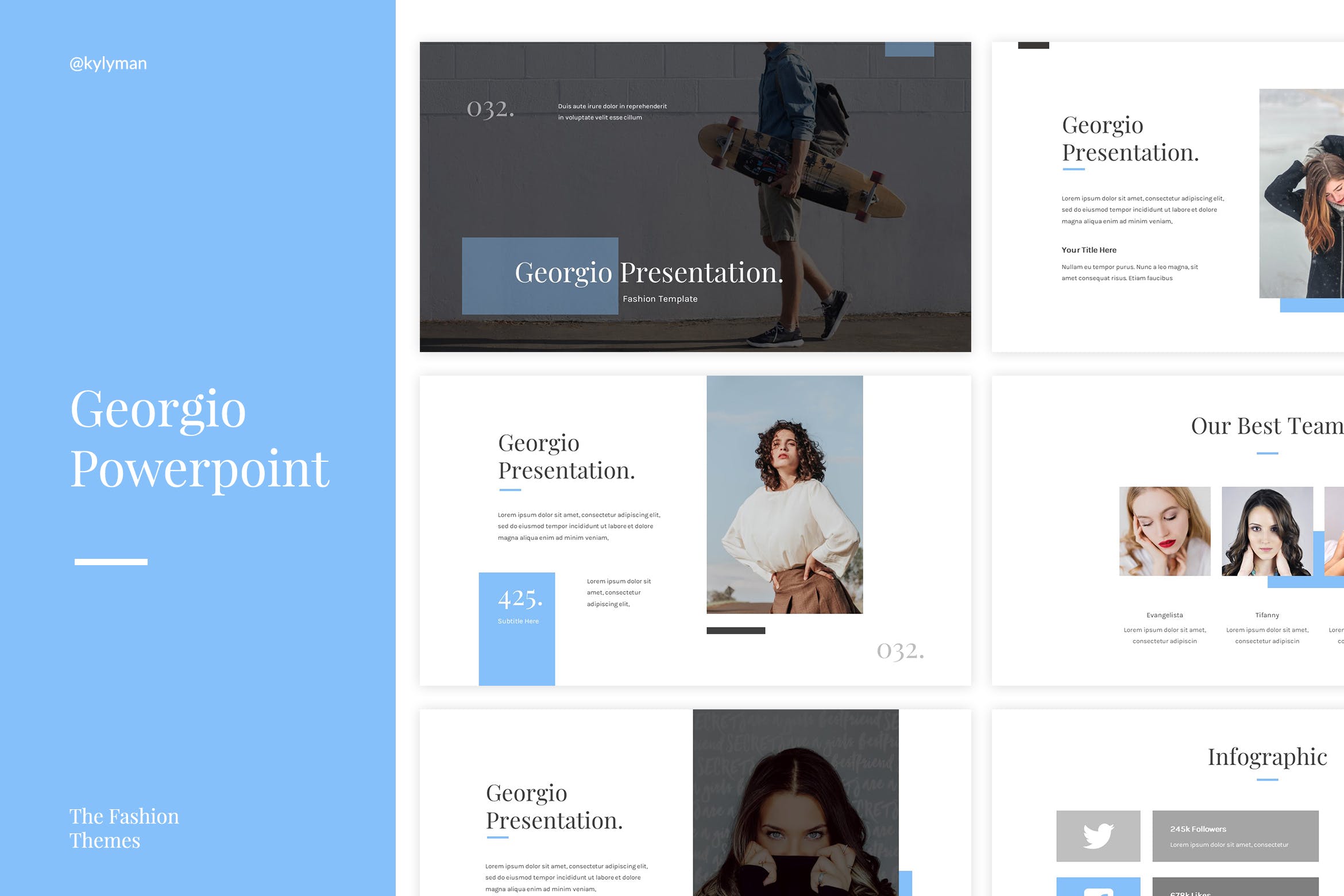 时尚极简主义PPT模板 精美ppt模板