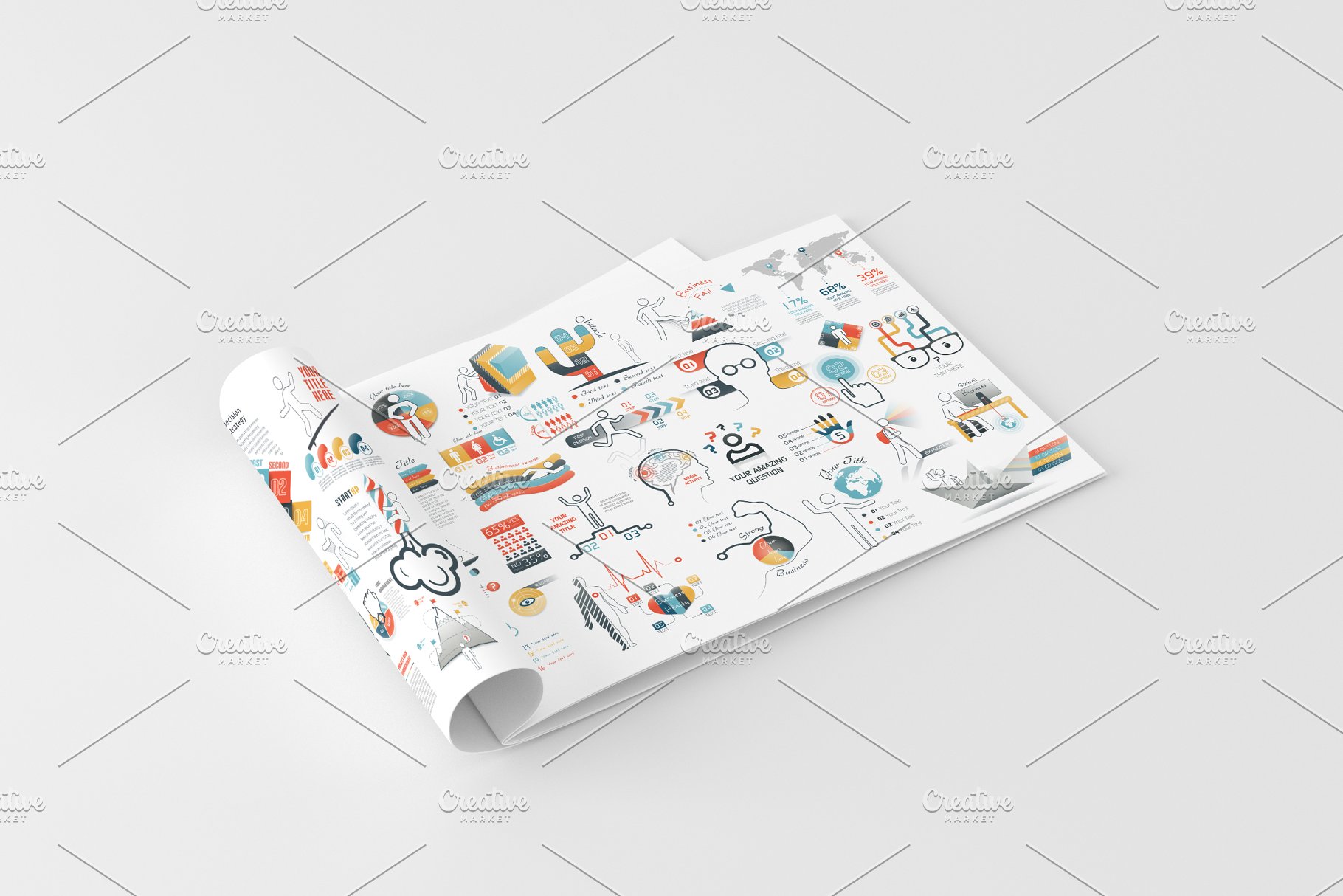 人类ppt信息图表素材 Human Infographic Bundle