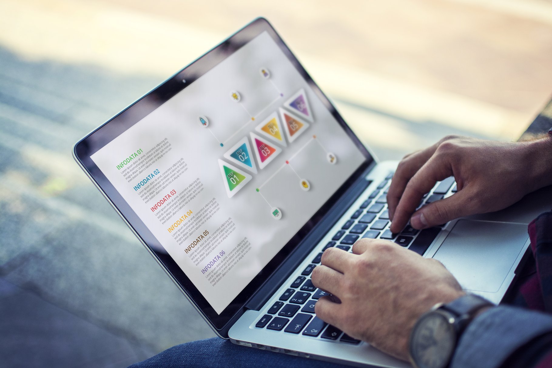 业务数据图表素材ppt模板 Diagrams for business infographic v4