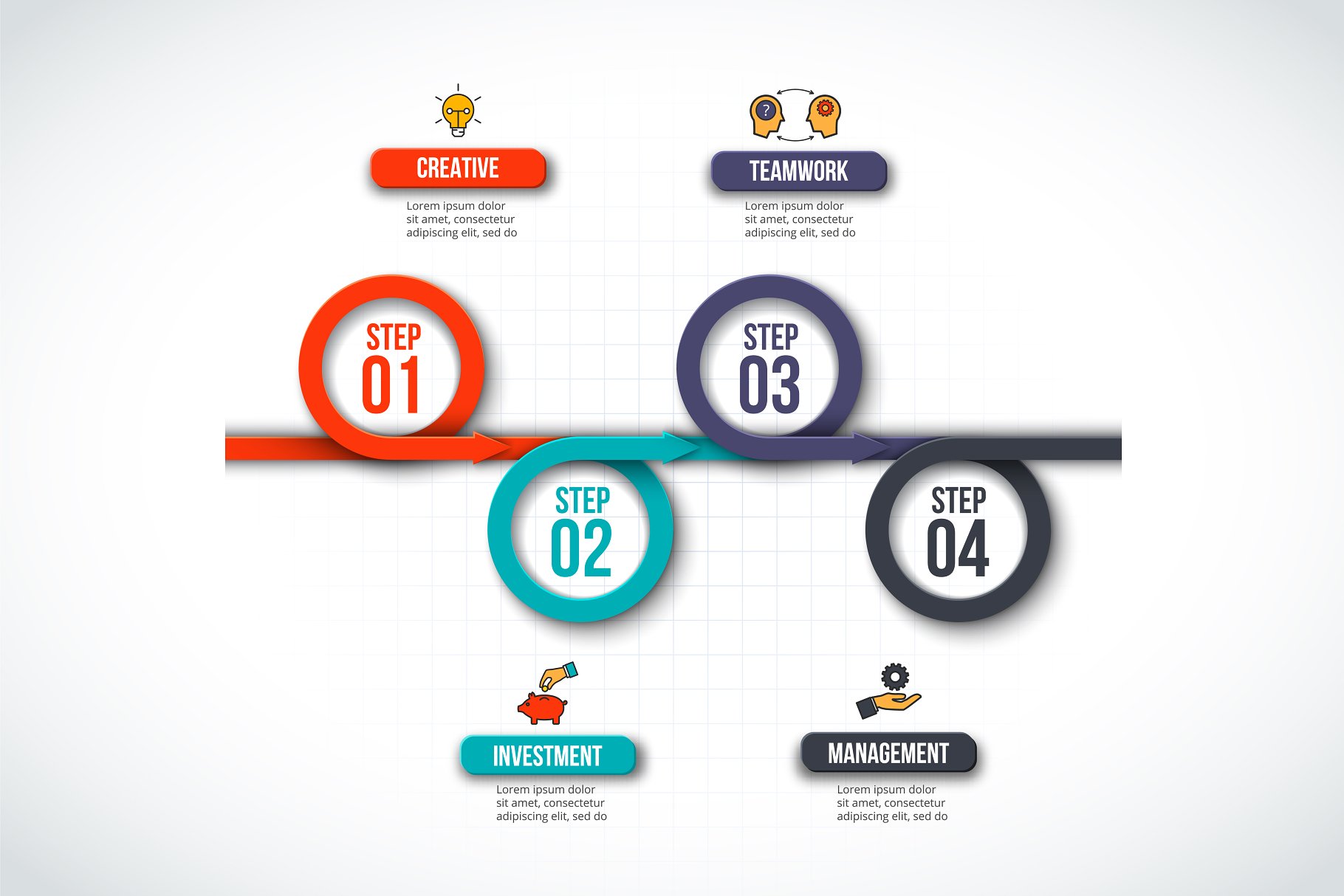 商业信息PPT模型 Business infographic diagrams v.14