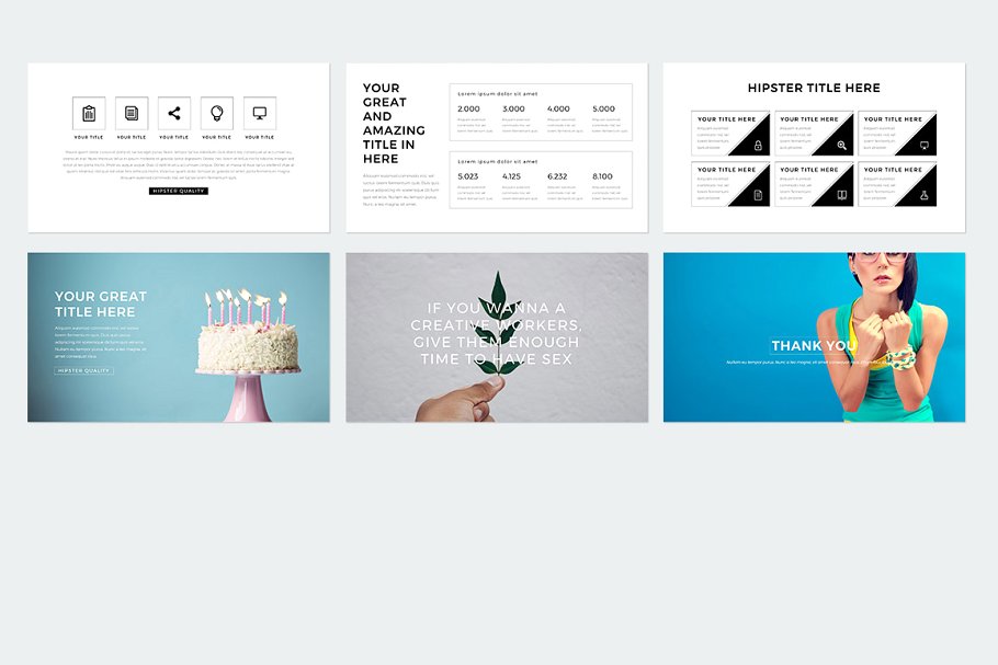 现代风格ppt素材模板 Modern Keynote Template