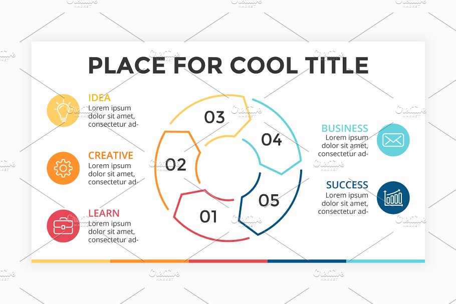 环形ppt制作模板 Circle Arrows PPT KEY PSD AI EPS
