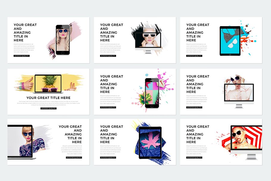 现代风格ppt素材模板 Modern Keynote Template