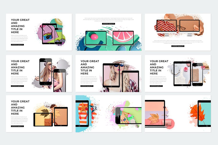 现代风格ppt素材模板 Modern Keynote Template
