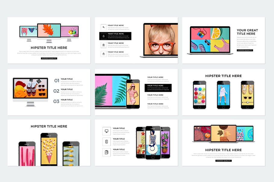 现代风格ppt素材模板 Modern Keynote Template