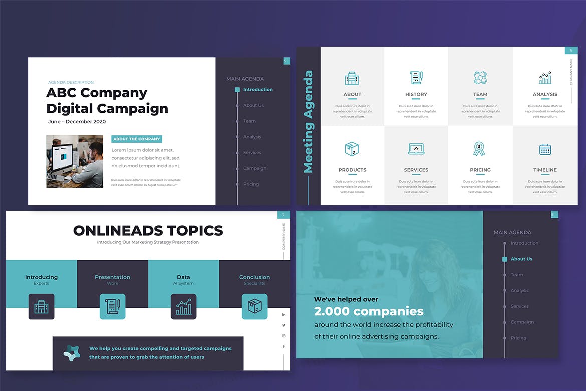 酷炫的商业PPT模板 企业ppt模板 总结ppt模板