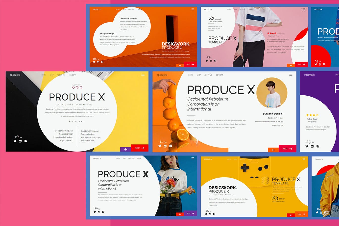 绚丽时尚高端多用途的高品质powerpoint幻灯片演示模板（pptx）