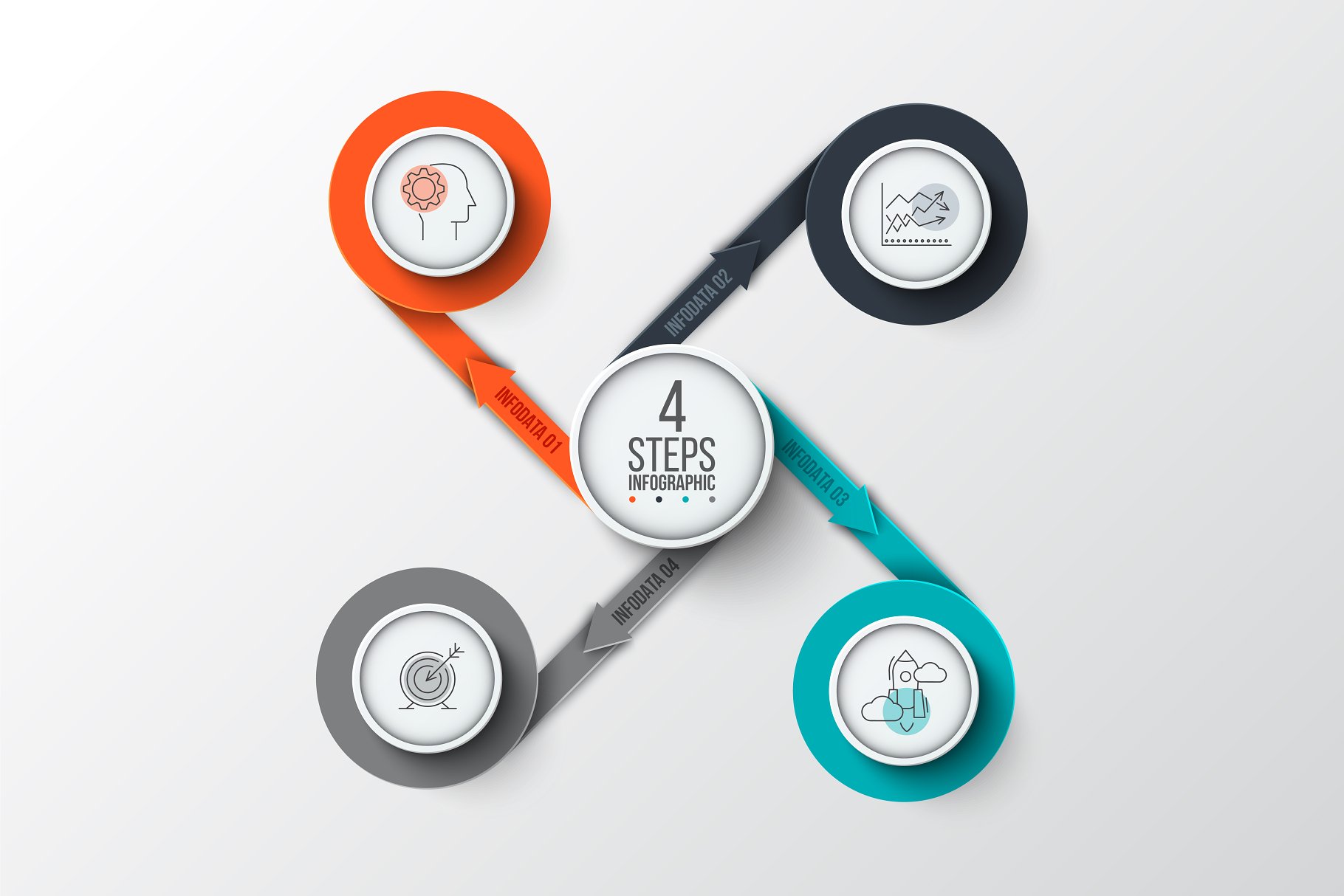 图表图形素材ppt模板 Infographics template set v.37