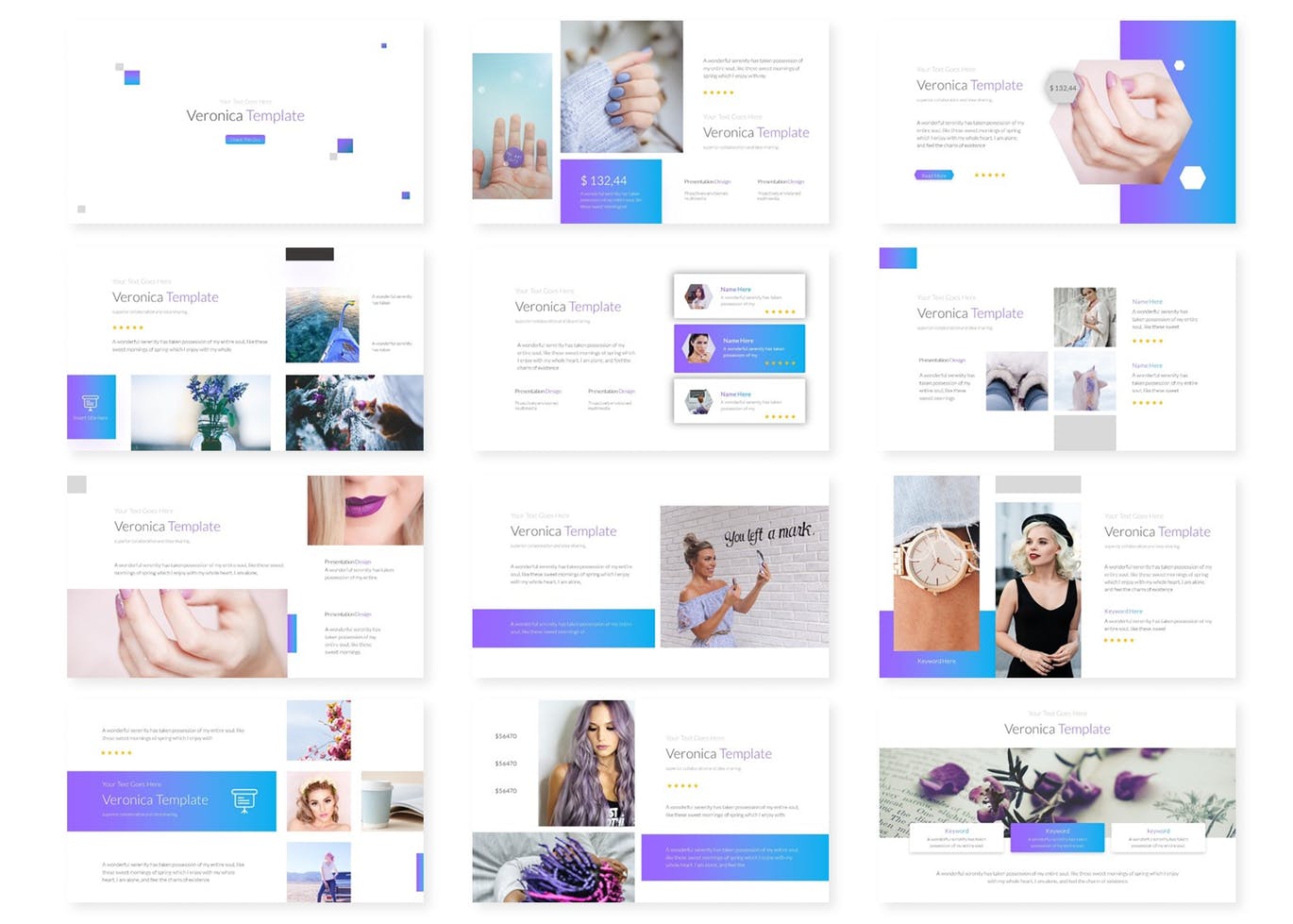 时尚简约多用途的高品质大数据Google Slides谷歌幻灯片演示模板（pptx）