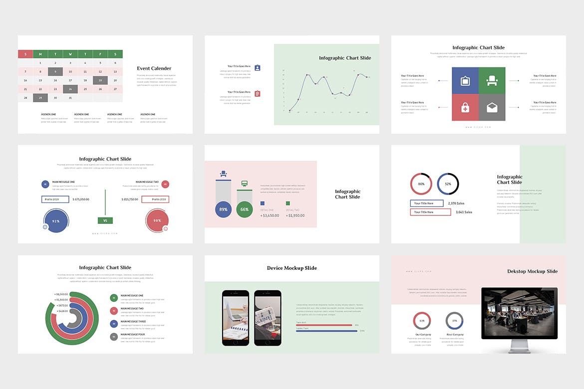 时尚高端简约多用途的年度报告主题演讲keynote幻灯片演示模板（key）