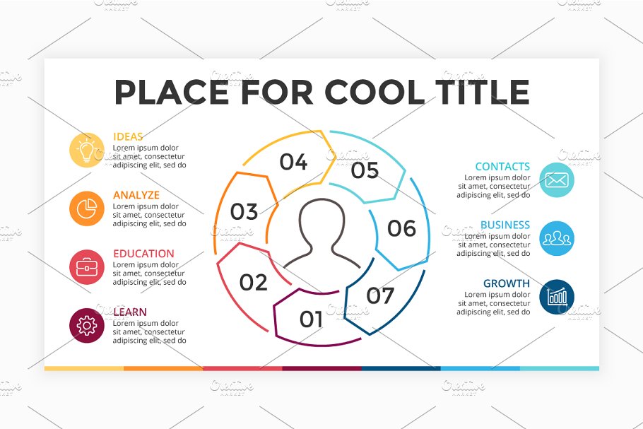 环形ppt制作模板 Circle Arrows PPT KEY PSD AI EPS