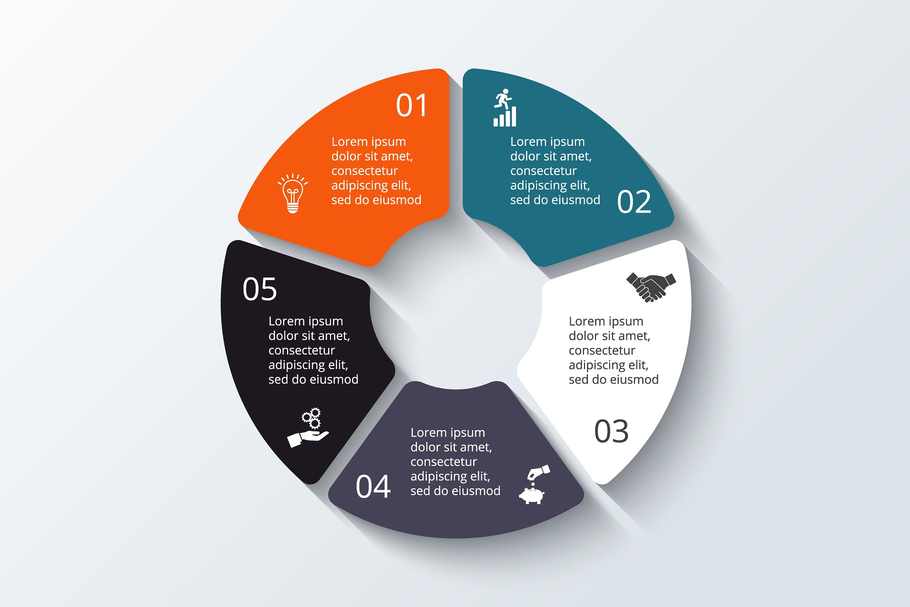 信息图标数据展示ppt模板 Infographics template set v.8