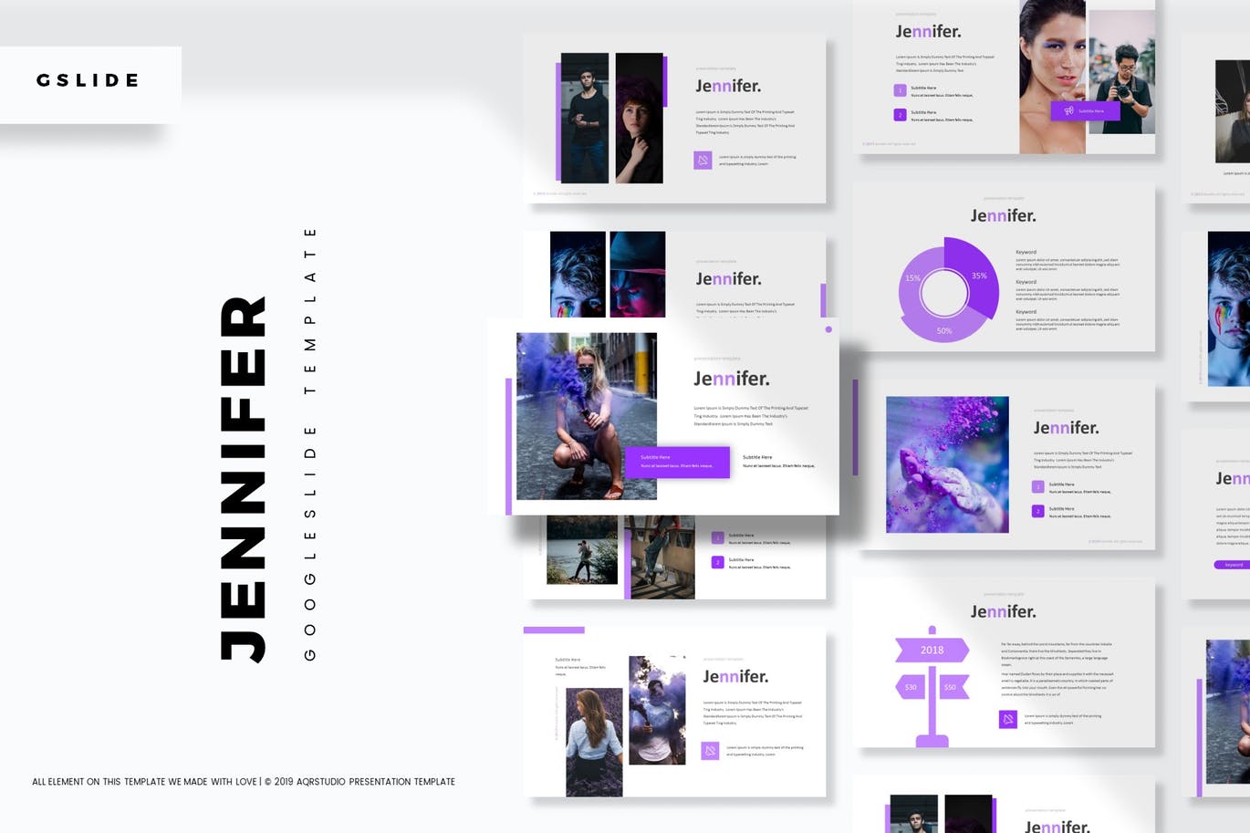 时尚高端简约多用途的高品质Google Slides谷歌幻灯片演示模板（pptx）