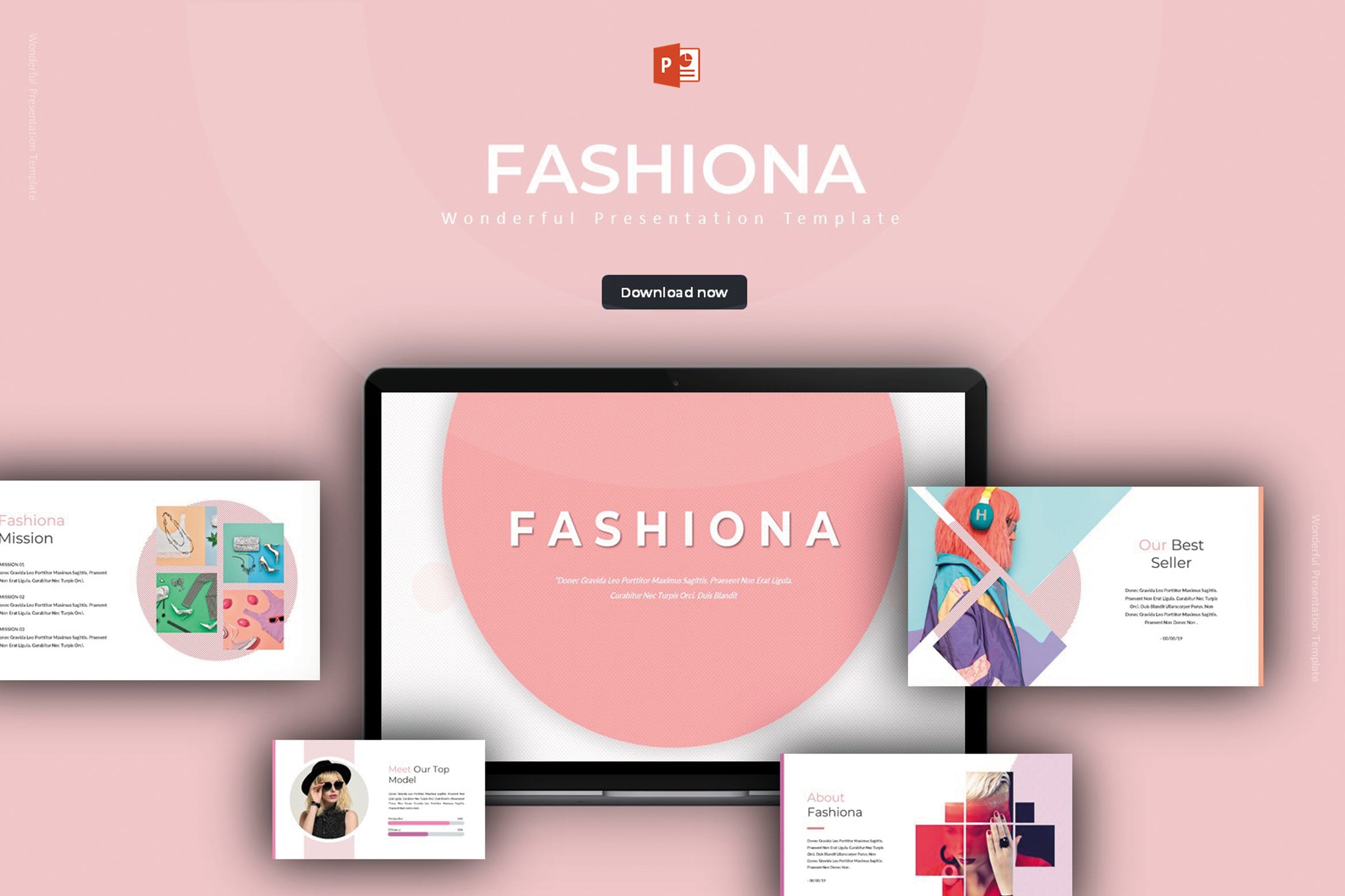 粉色时尚女性产品PPT模板 工作汇报ppt模板 ppt模板 下载