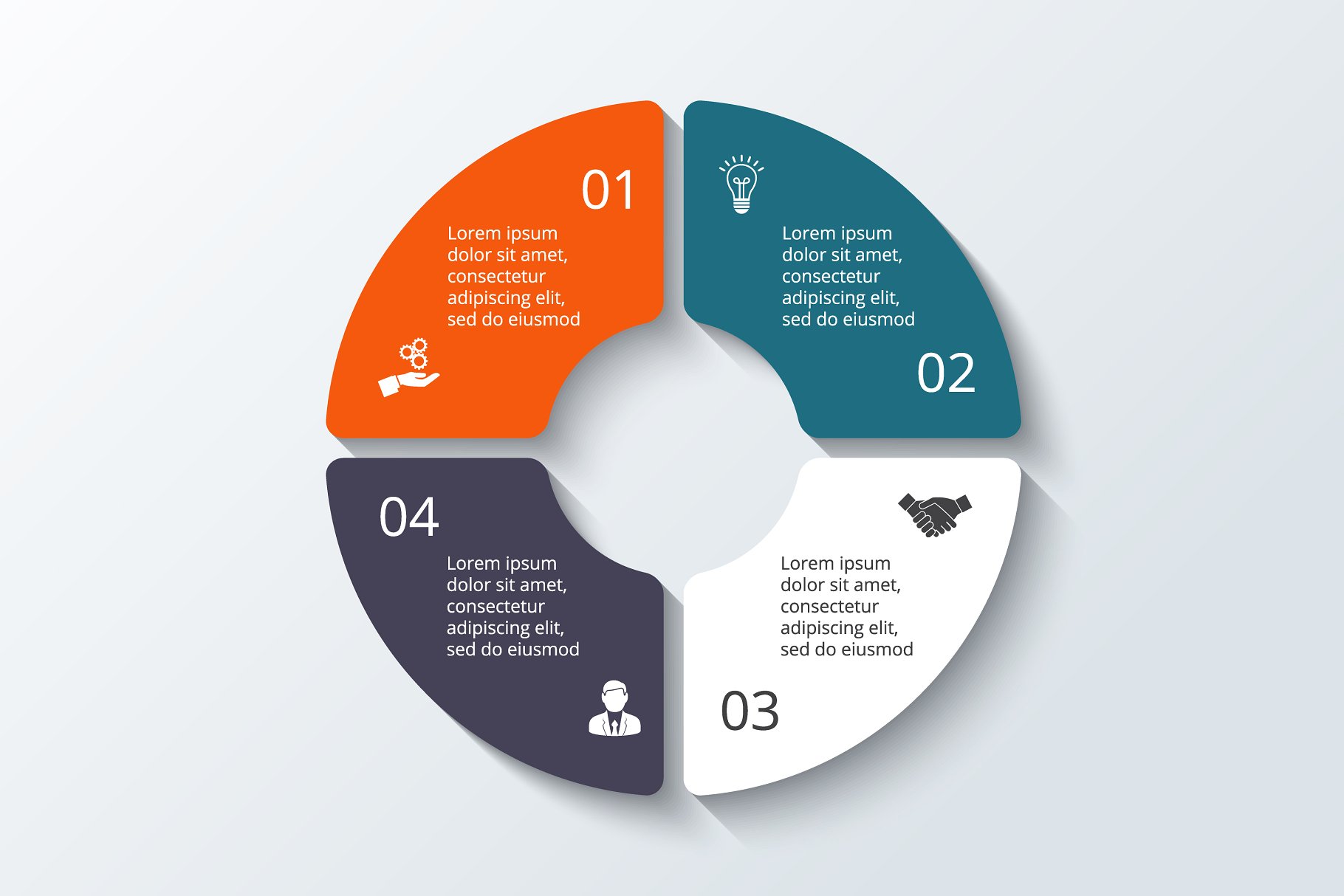 信息图标数据展示ppt模板 Infographics template set v.8