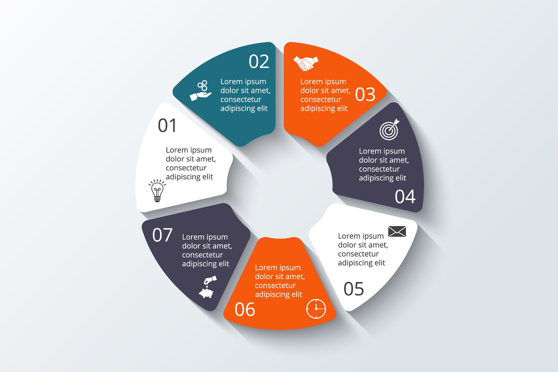 信息图标数据展示ppt模板 Infographics template set v.8