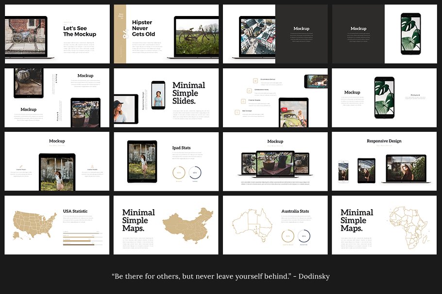 时尚简约ppt模板 VINSCO Lookbook Keynote Template