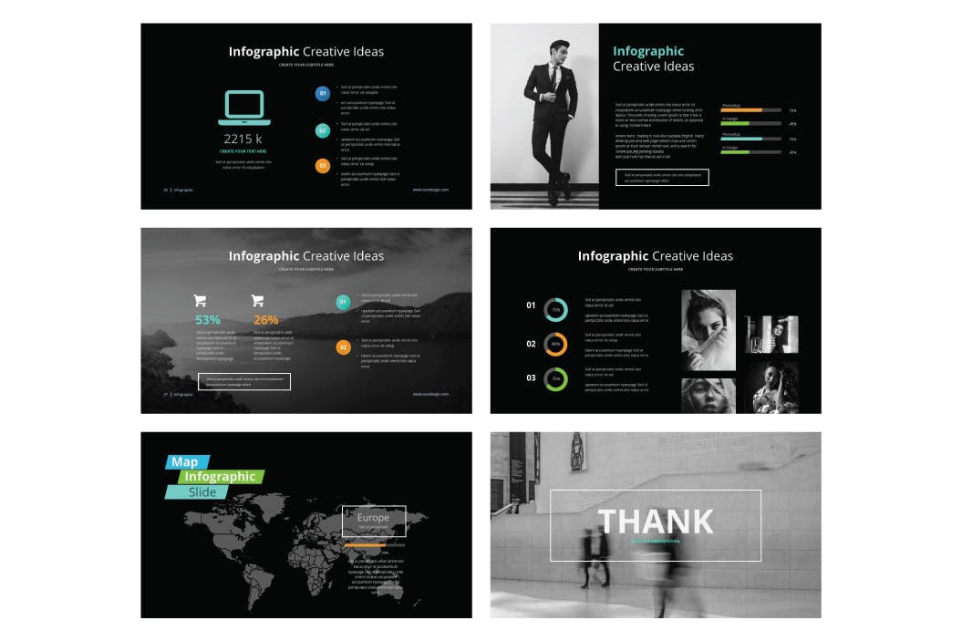 时尚酷炫深色PPT模板 ppt简洁模板 精美商务ppt模板下载 总结ppt模板