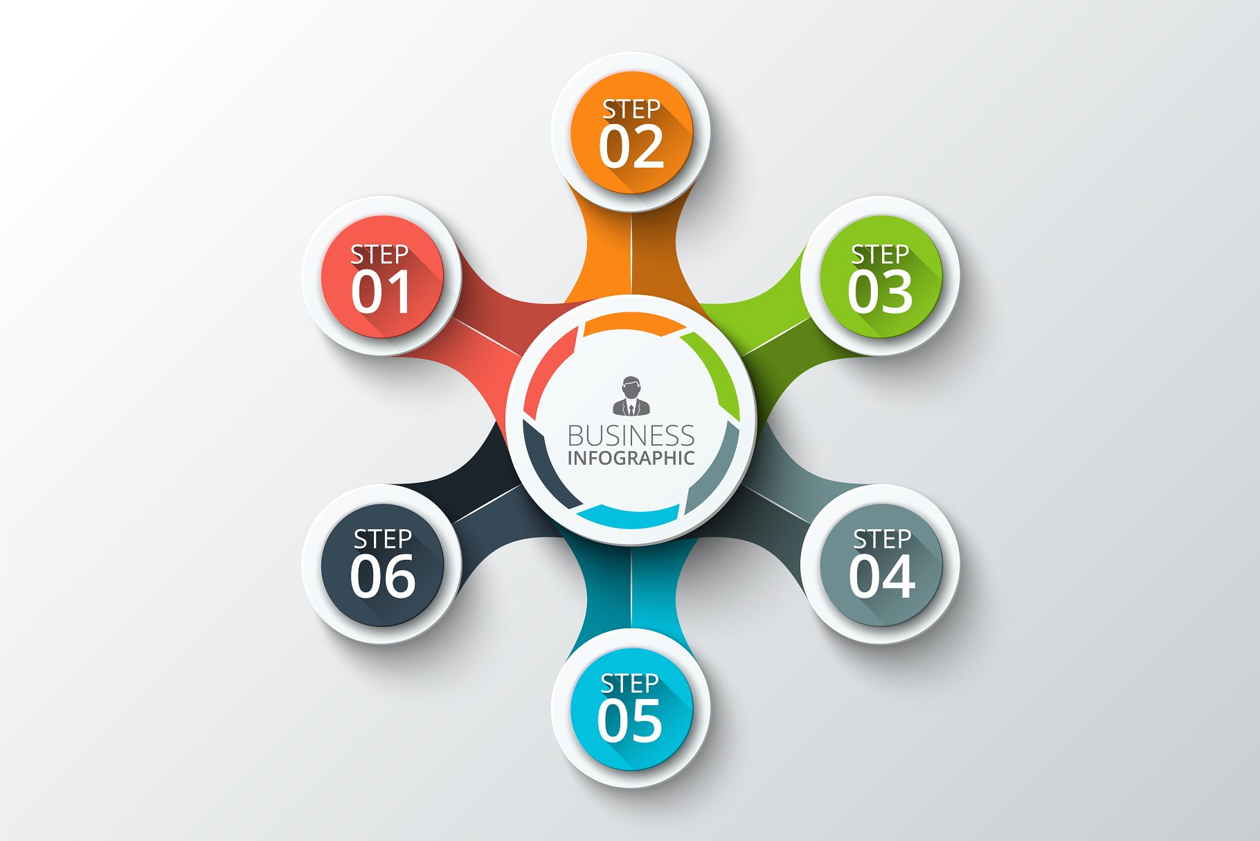 信息图表ppt素材模板 Diagrams for business infographic v2