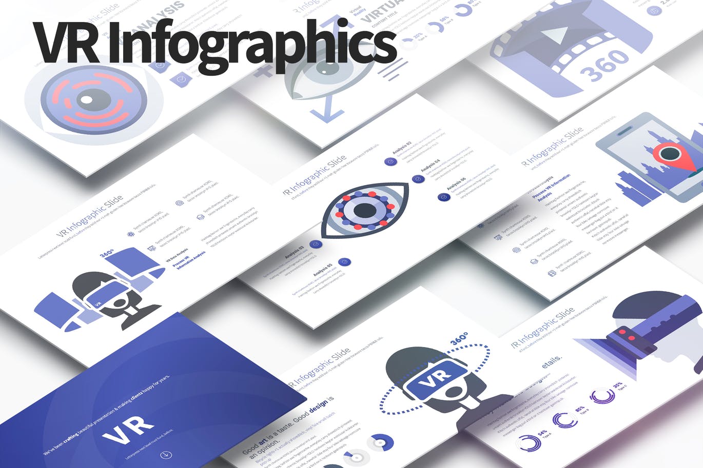 时尚高端VR – PowerPoint信息图表幻灯片演示模板（pptx）