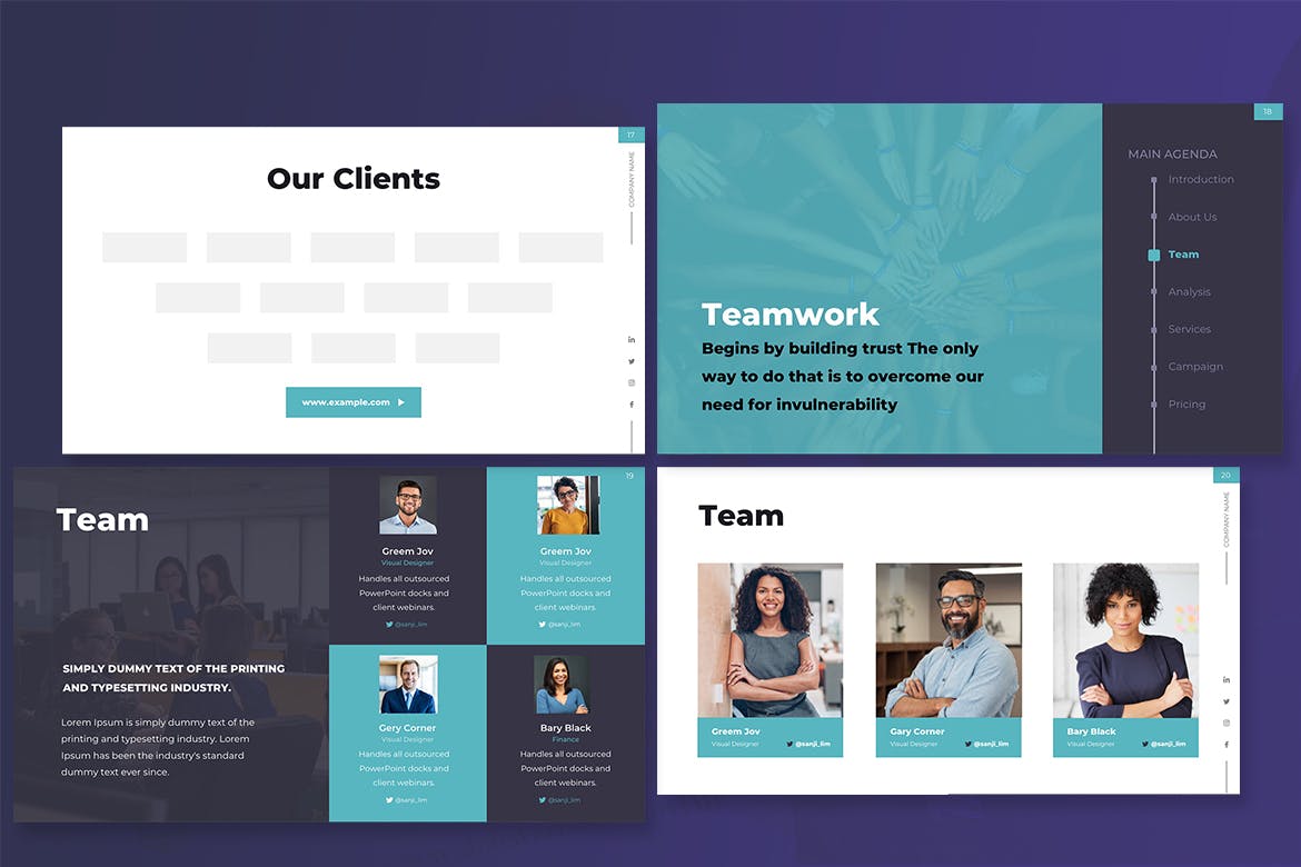 酷炫的商业PPT模板 企业ppt模板 总结ppt模板