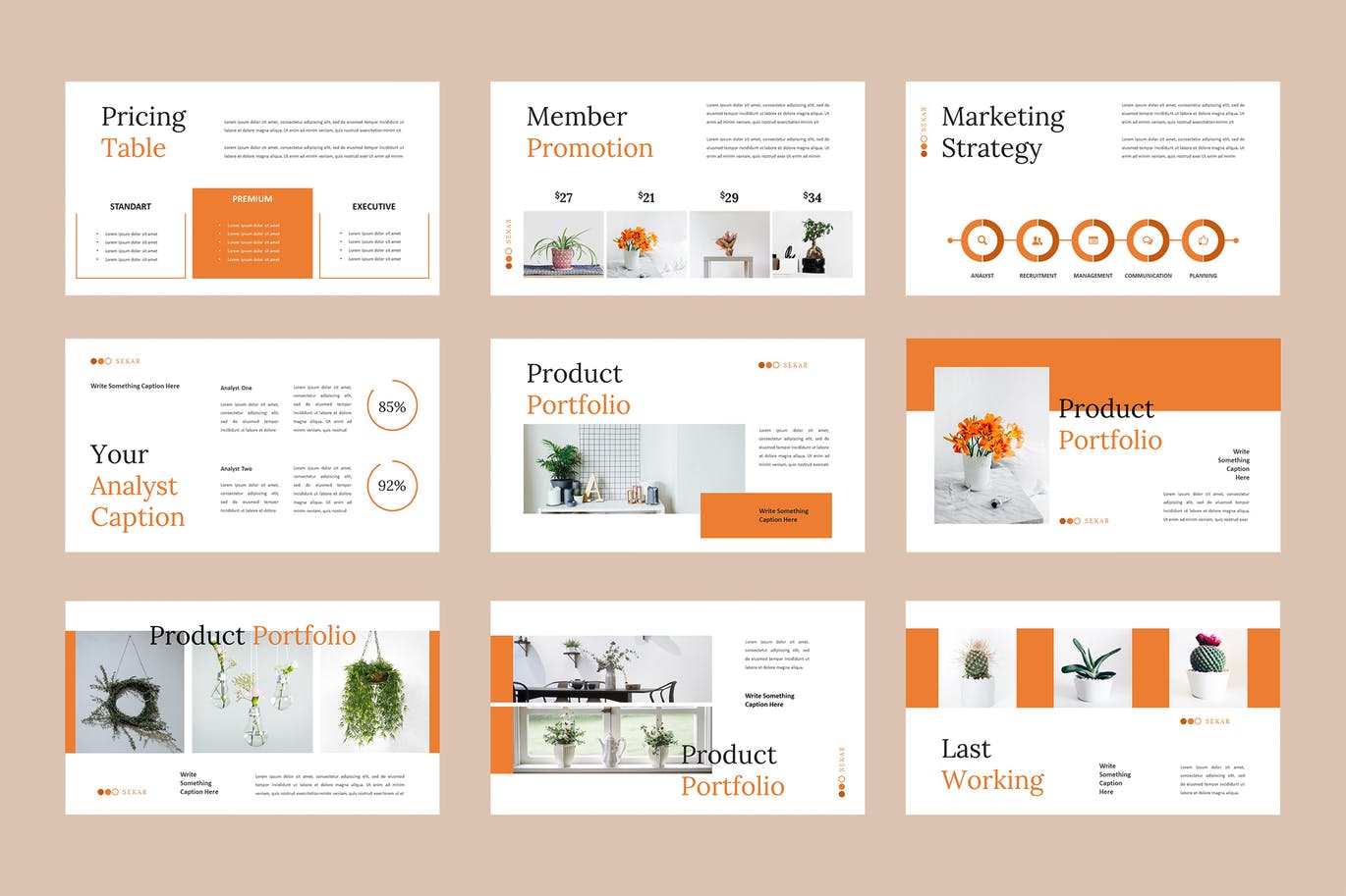 优雅时尚高端简约高品质Google Slides幻灯片powerpoint演示模板（pptx）