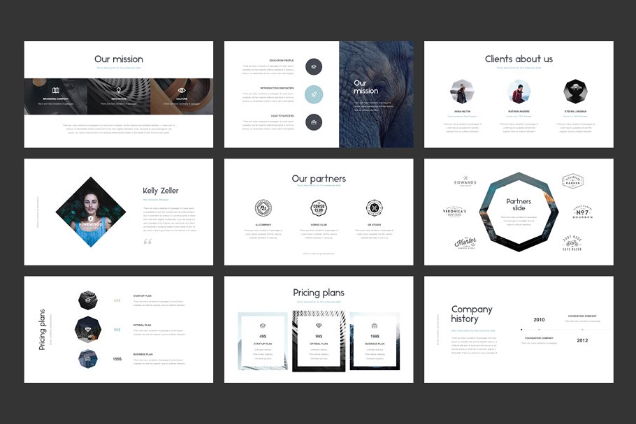 时尚主题PPT模板 Oreol Keynote Template
