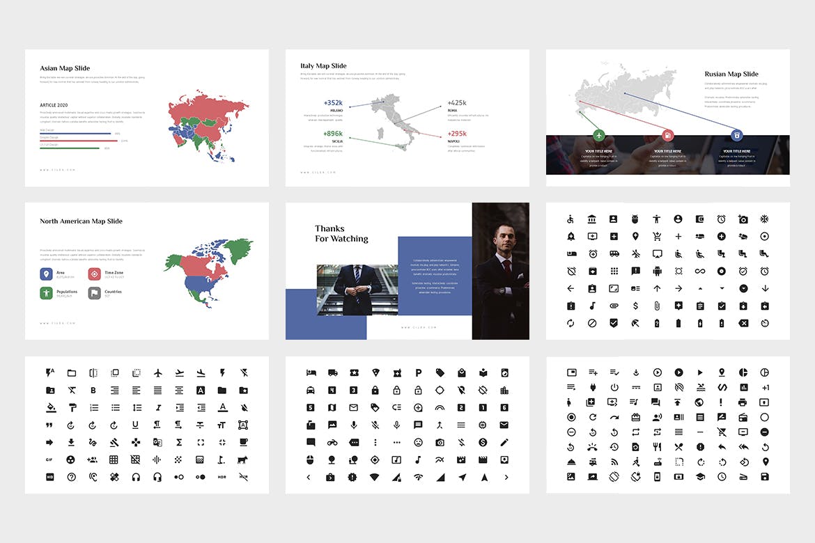 时尚高端简约多用途的年度报告主题演讲keynote幻灯片演示模板（key）