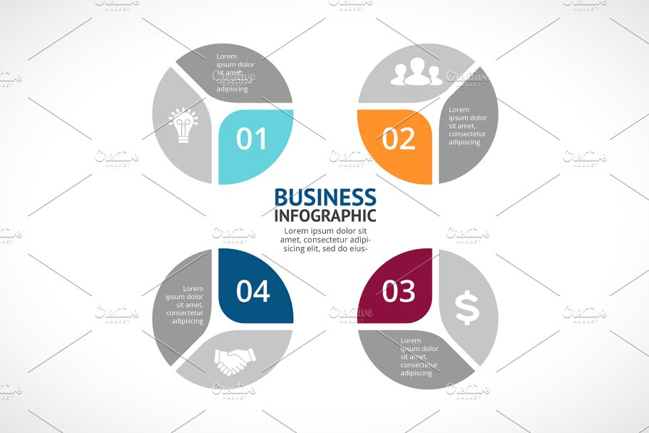 信息图标ppt素材模板 Infographic Elements Vol.6