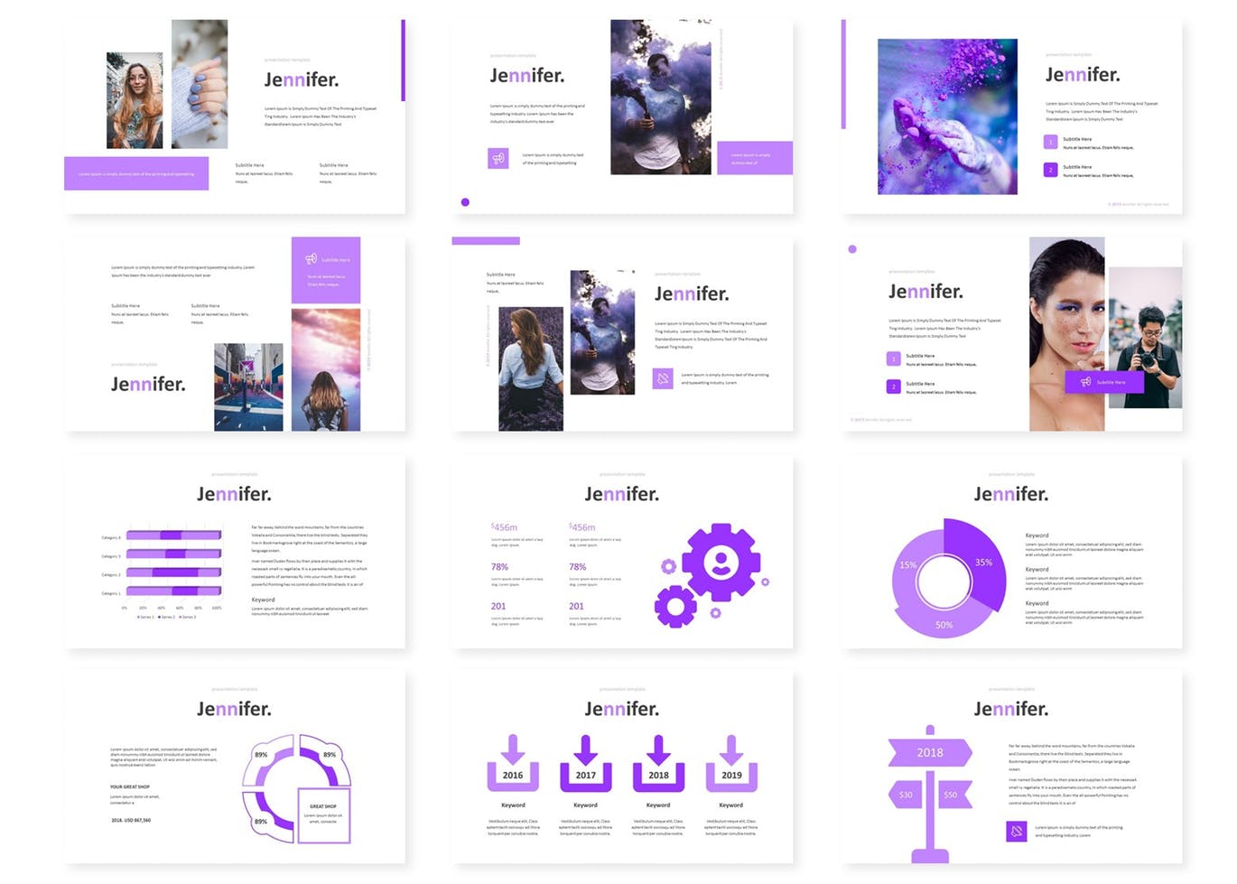 时尚高端简约多用途的高品质Google Slides谷歌幻灯片演示模板（pptx）