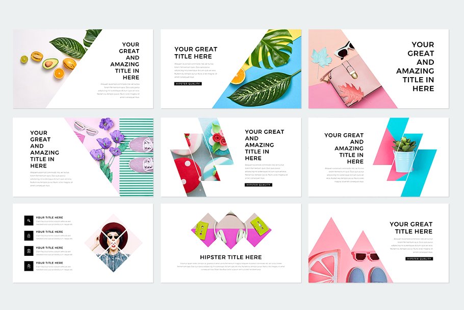 现代风格ppt素材模板 Modern Keynote Template