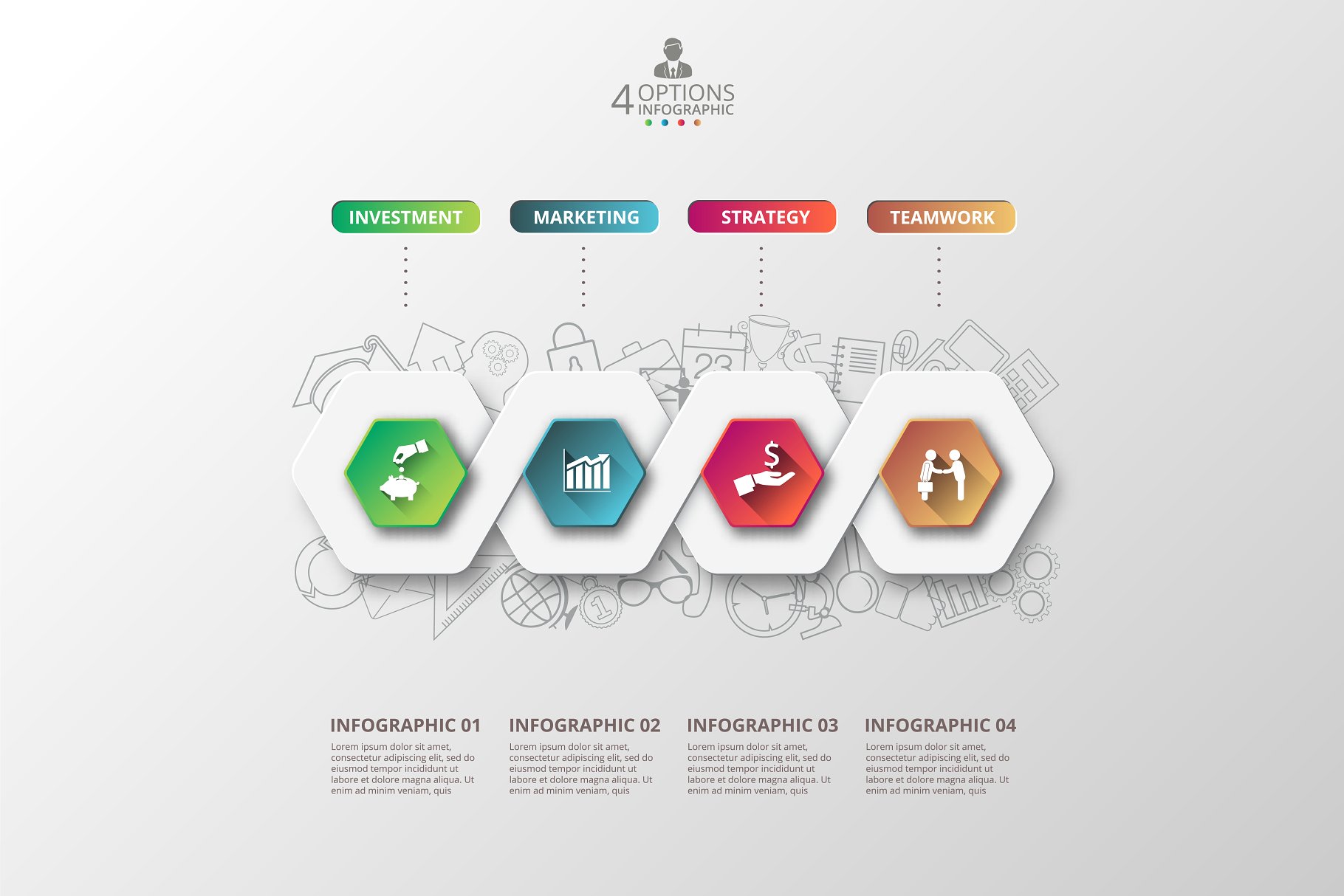 ppt信息图表素材模板 Diagrams for business infographic v3