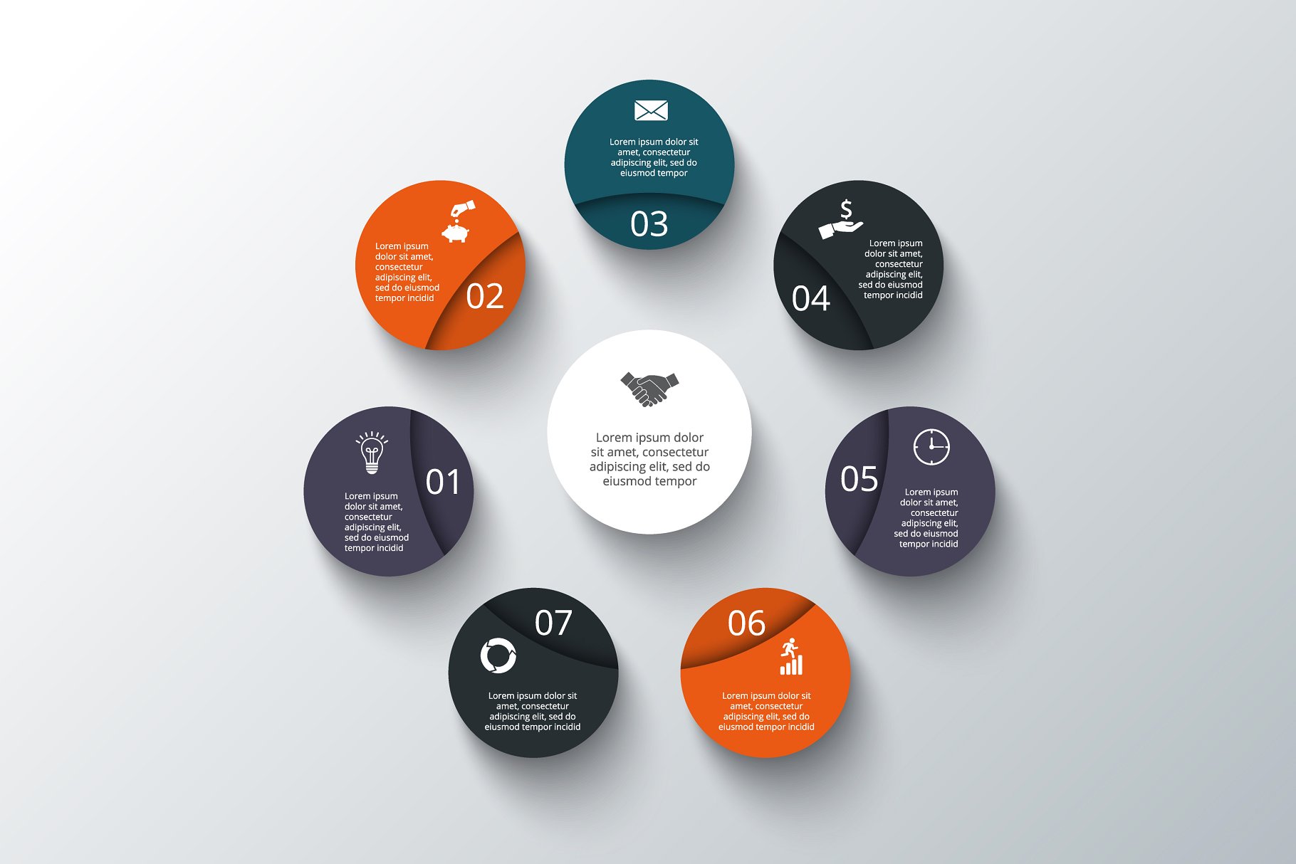 大数据PPT模板 Infographics template set v.11