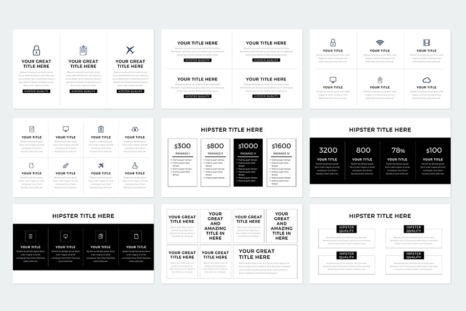 现代风格ppt素材模板 Modern Keynote Template