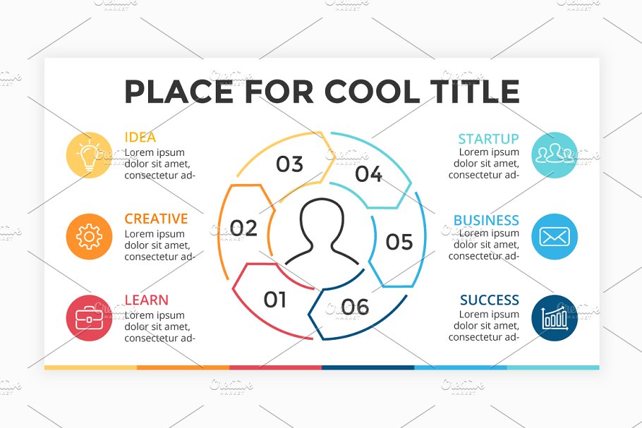 环形ppt制作模板 Circle Arrows PPT KEY PSD AI EPS