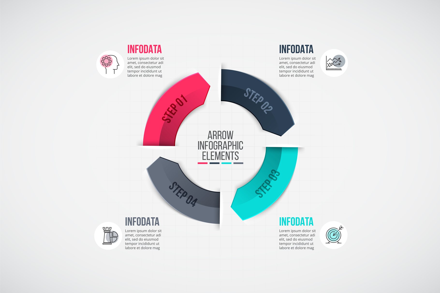 信息图表PPT模板 Infographics template set v.38