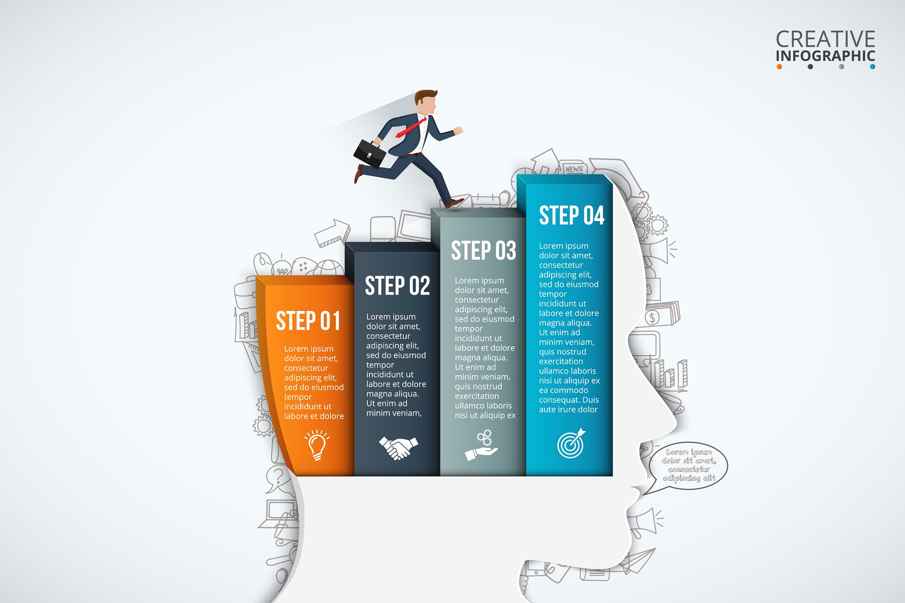 商业PPT信息模板 Business infographic diagrams v.11