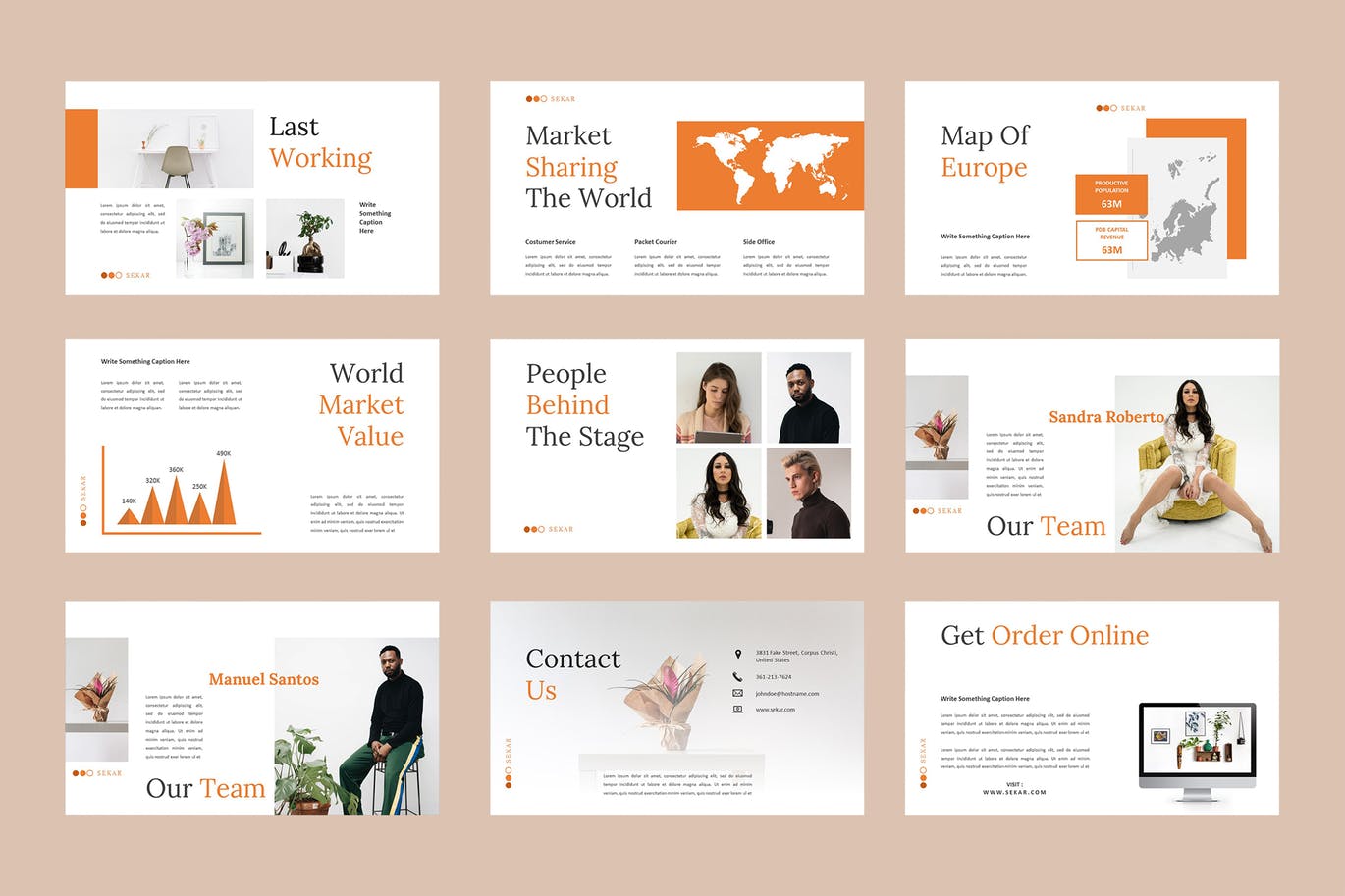 优雅时尚高端简约高品质Google Slides幻灯片powerpoint演示模板（pptx）