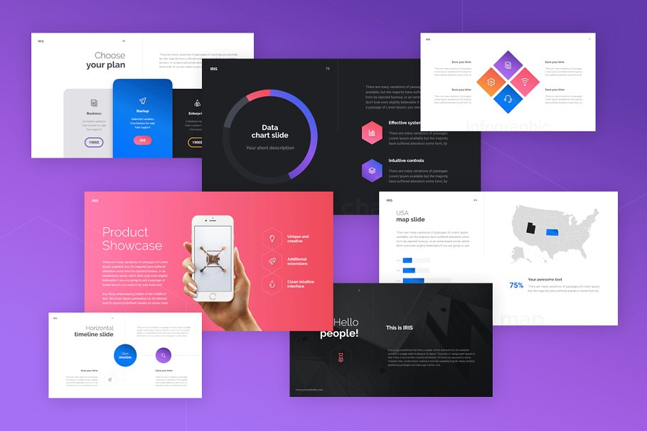 极简主义ppt模板下载 IRIS | Minimal Keynote Template