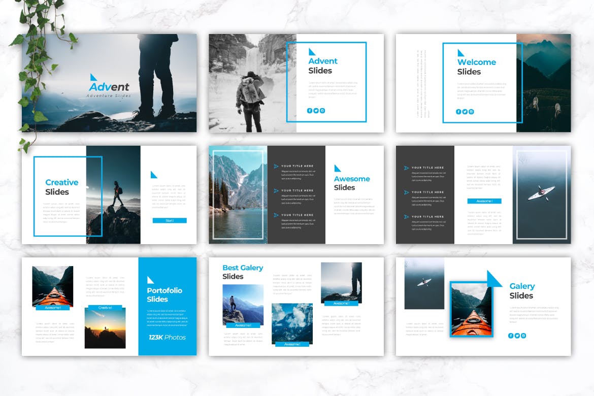 户外冒险PPT模板 个人简历ppt模板 精美ppt模板
