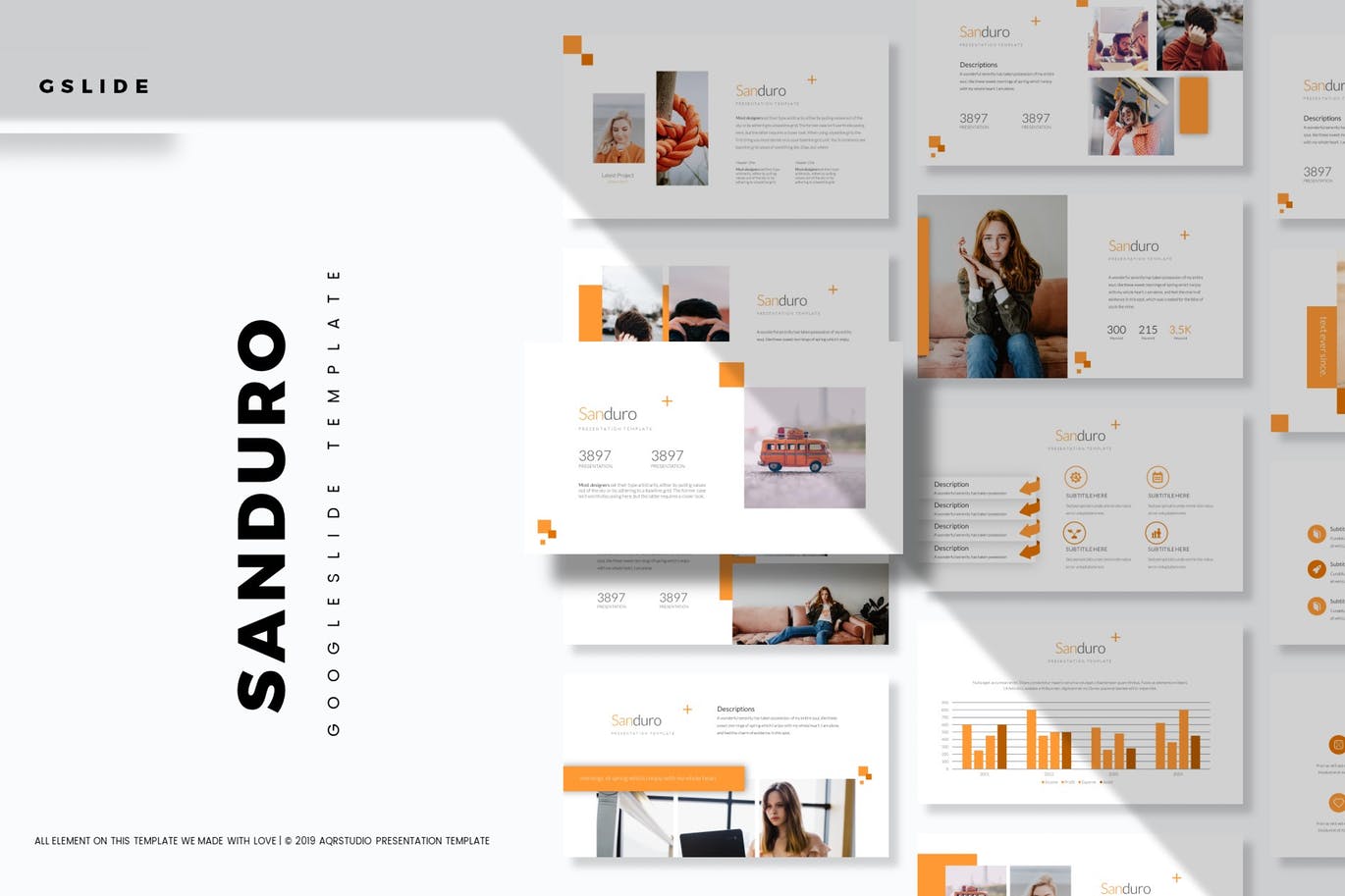 优雅时尚高端多用途的高品质大数据Google Slides谷歌幻灯片演示模板（pptx）