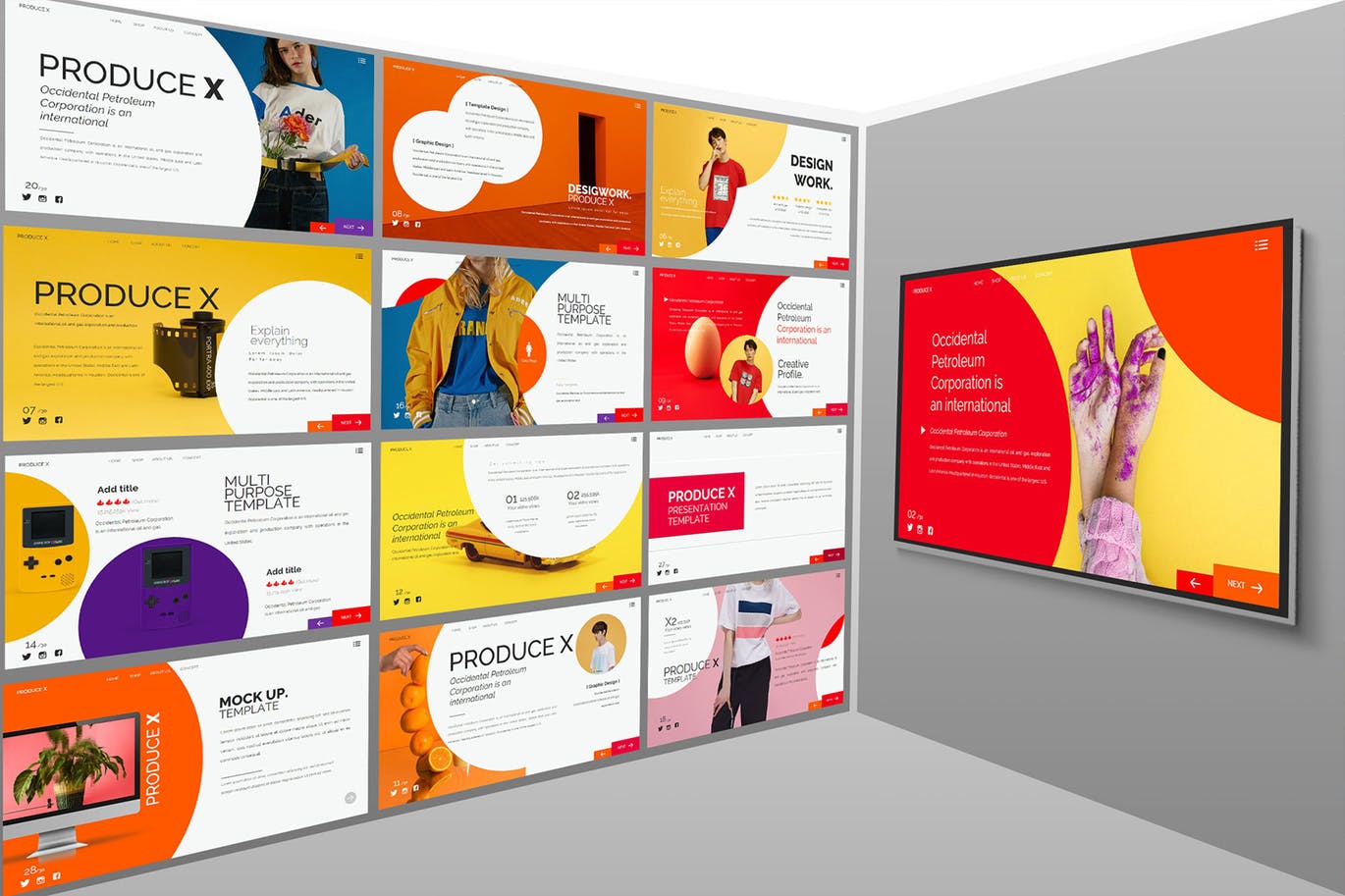 绚丽时尚高端多用途的高品质powerpoint幻灯片演示模板（pptx）