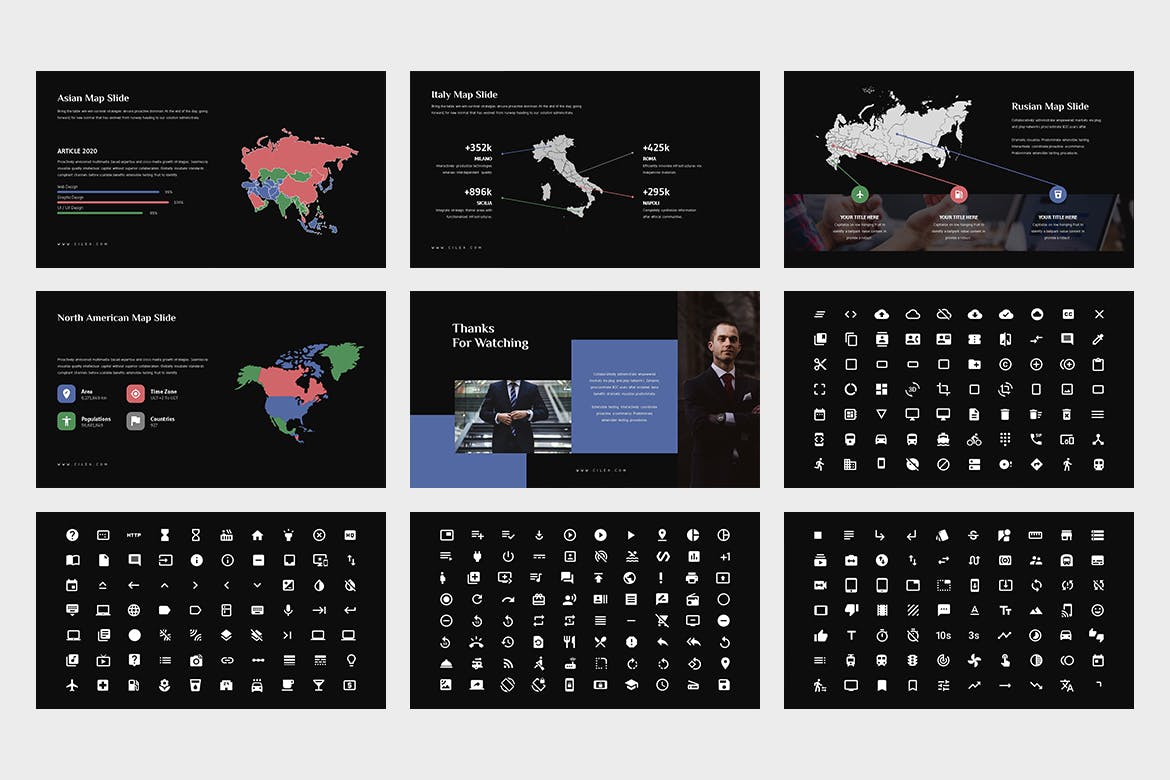 时尚高端简约多用途的年度报告主题演讲keynote幻灯片演示模板（key）
