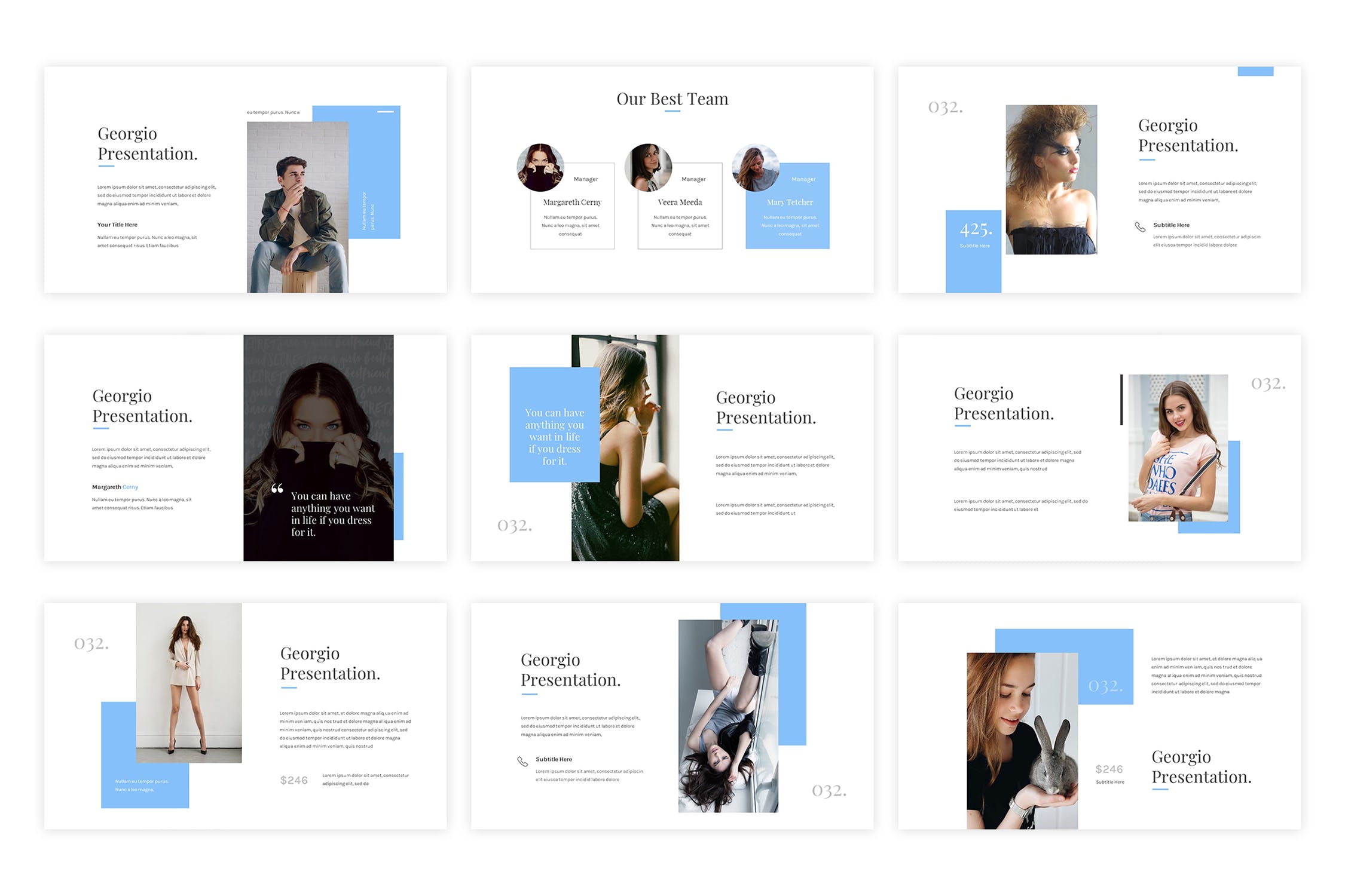 时尚极简主义PPT模板 精美ppt模板