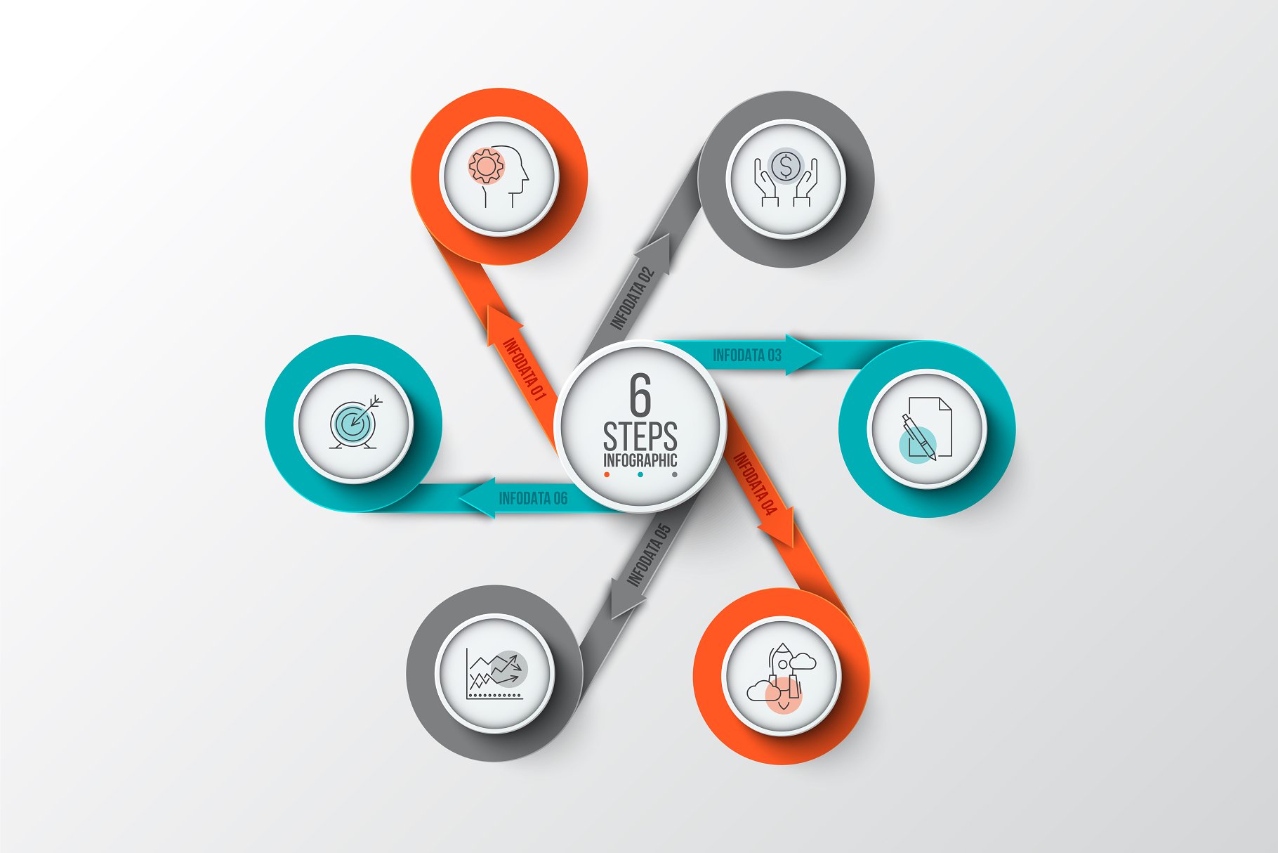 图表图形素材ppt模板 Infographics template set v.37