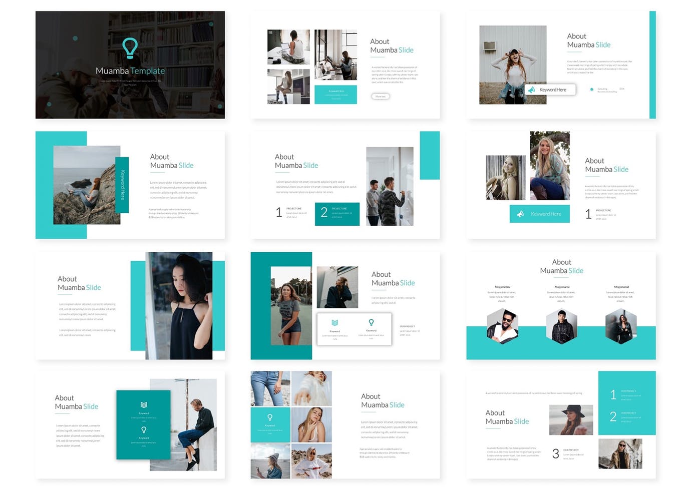 清新时尚高端多用途的高品质powerpoint幻灯片演示模板（pptx）