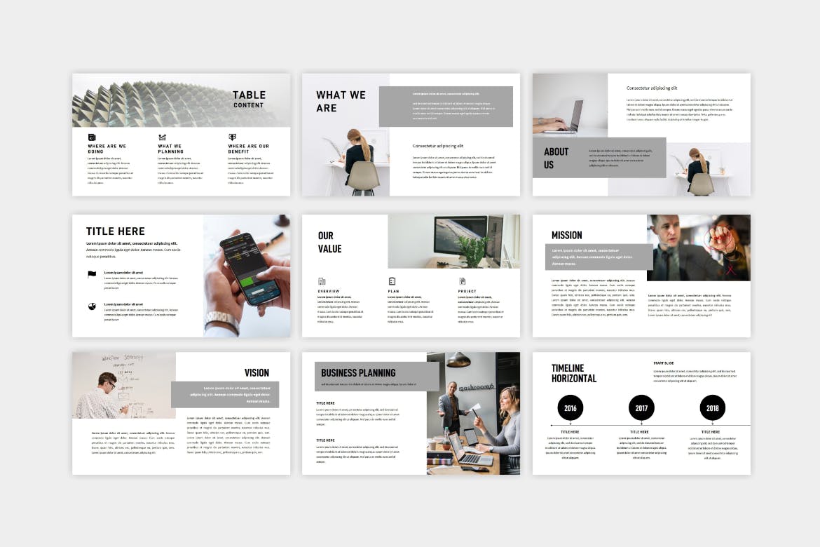 时尚PPT模板工作汇报ppt模板