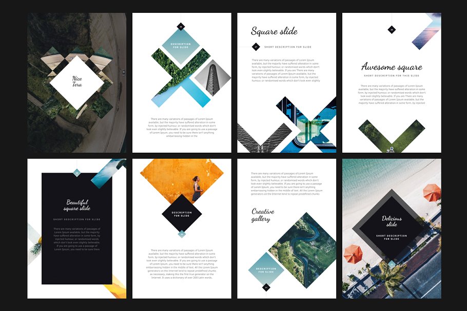 竖版PPT主题模板 A4 | Tera Keynote Template