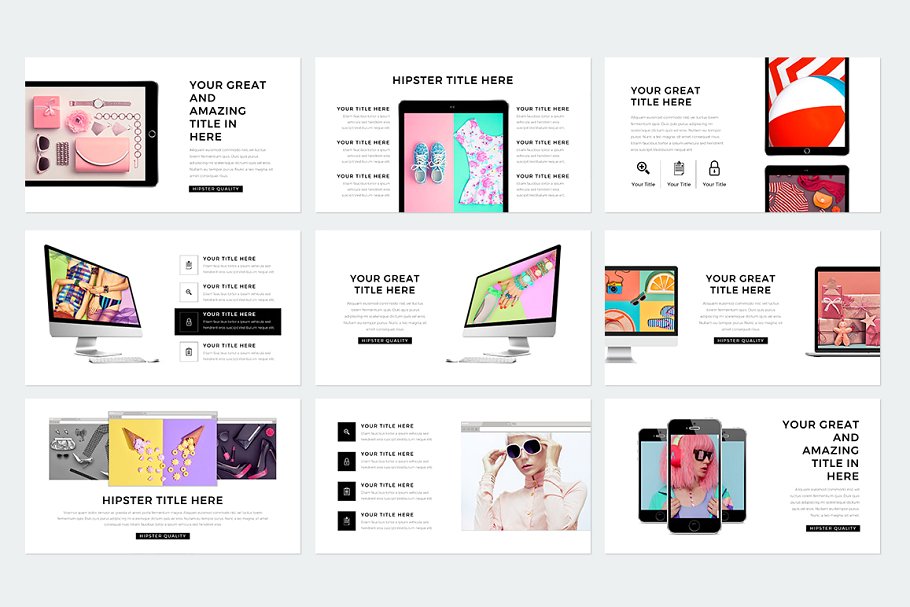 现代风格ppt素材模板 Modern Keynote Template
