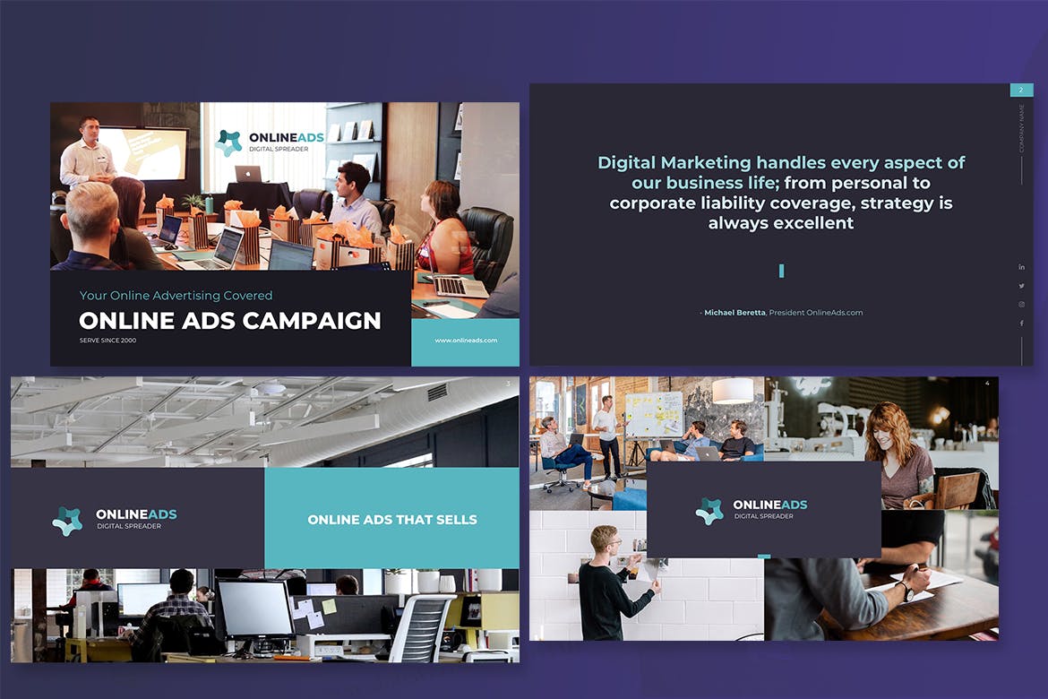 酷炫的商业PPT模板 企业ppt模板 总结ppt模板